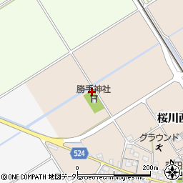 滋賀県東近江市桜川西町周辺の地図