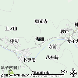 愛知県豊田市鍋田町寺畑周辺の地図