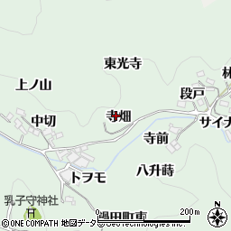 愛知県豊田市鍋田町（寺畑）周辺の地図