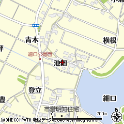 愛知県みよし市明知町池田34-1周辺の地図