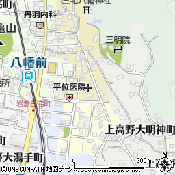 京都府京都市左京区上高野北田町周辺の地図