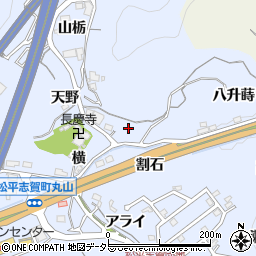 愛知県豊田市松平志賀町（横）周辺の地図
