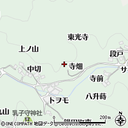 愛知県豊田市鍋田町（上ノ山）周辺の地図