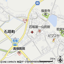 滋賀県東近江市石塔町680周辺の地図