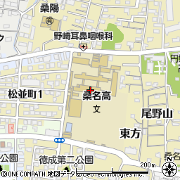 桑名高校進学指導室３年生周辺の地図