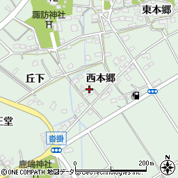 愛知県豊明市沓掛町西本郷90周辺の地図