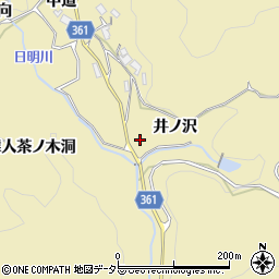 愛知県豊田市坂上町井ノ沢周辺の地図