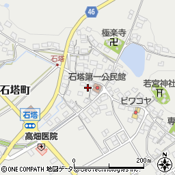 滋賀県東近江市石塔町670周辺の地図