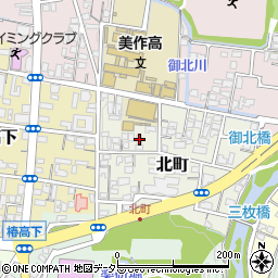 岡山県津山市北町25周辺の地図