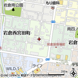 京都府京都市左京区岩倉東宮田町周辺の地図