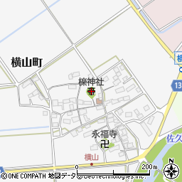 檪神社周辺の地図