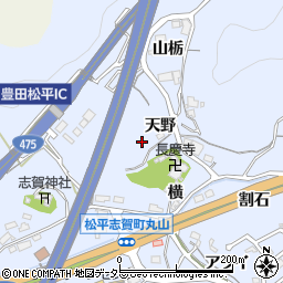 愛知県豊田市松平志賀町天野周辺の地図