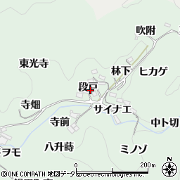 愛知県豊田市鍋田町段戸周辺の地図