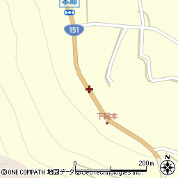 愛知県北設楽郡東栄町本郷下岡本周辺の地図