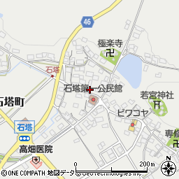〒529-1501 滋賀県東近江市石塔町の地図