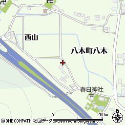 京都府南丹市八木町八木西山周辺の地図