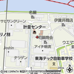 愛知県東海市南柴田町（ロノ割）周辺の地図