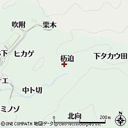 愛知県豊田市鍋田町杤迫周辺の地図