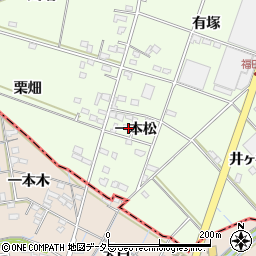 愛知県みよし市福田町一本松周辺の地図