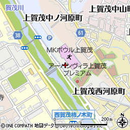 京都府京都市北区上賀茂西河原町周辺の地図