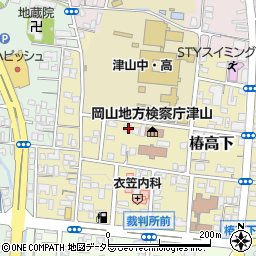 岡山県津山市椿高下56周辺の地図