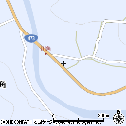愛知県東栄町（北設楽郡）川角（大津）周辺の地図