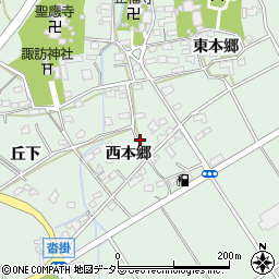 愛知県豊明市沓掛町西本郷周辺の地図