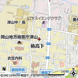 岡山県津山市椿高下102周辺の地図