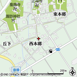 愛知県豊明市沓掛町西本郷104周辺の地図