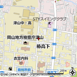 岡山県津山市椿高下104-3周辺の地図