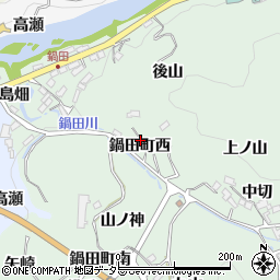 愛知県豊田市鍋田町西周辺の地図