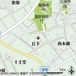 愛知県豊明市沓掛町丘下周辺の地図