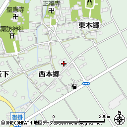 愛知県豊明市沓掛町西本郷106周辺の地図