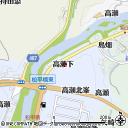 愛知県豊田市鵜ケ瀬町高瀬下周辺の地図