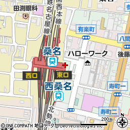 桑名駅周辺の地図