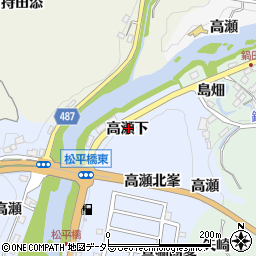 愛知県豊田市鵜ケ瀬町（高瀬下）周辺の地図