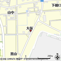 愛知県みよし市明知町（大塚）周辺の地図