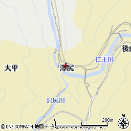 愛知県豊田市豊松町（澤尻）周辺の地図