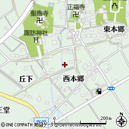 愛知県豊明市沓掛町西本郷75周辺の地図