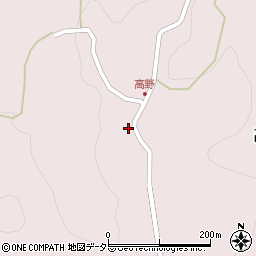 愛知県豊田市高野町中根周辺の地図