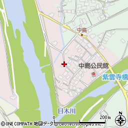 岡山県真庭市中島周辺の地図