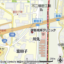 三重県桑名郡木曽岬町富田子410周辺の地図
