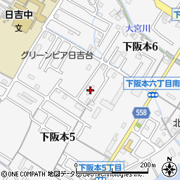 ラパ下阪本Ｂ周辺の地図