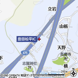 愛知県豊田市松平志賀町椎田周辺の地図