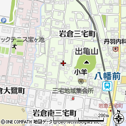 京都府京都市左京区岩倉三宅町周辺の地図