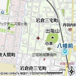 京都府京都市左京区岩倉三宅町周辺の地図
