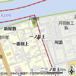 愛知県東海市名和町一ノ井上周辺の地図