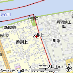 愛知県東海市名和町（一ノ井上）周辺の地図