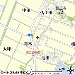 愛知県みよし市明知町（青木）周辺の地図