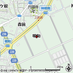 愛知県豊明市沓掛町明和周辺の地図